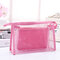 Honana BX-112 Waterproof PVC Cosmetic Bags Two-piece Suit Net Travel Makeup Transparent Bag - Pink