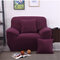 Two Seater Solid Colors Textile Spandex Strench Elastic Sofa Couch Cover Furniture Protector - Wine Red