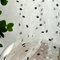 Painel de Cortina de Porta Voile de Pássaro de Moda Bird Bird Window Divider Sheer Curtain Home Decor - Preto