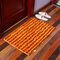 Coloreful Rettangolo a strisce di ciniglia Tappeto soffice per pavimento Tappetino per tappetino Soggiorno Camera da letto Decorazione domestica - arancia