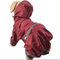 Dog Raincoat Adjustable Rainwear Glisten Style Pet Rainsuit Waterproof Hoody Jacket Raincoat - Red
