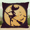 Almohada de lino de algodón de moda de calabaza de tema de Halloween loco Caso regalo de decoración de cojín de sofá - #6