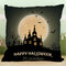 Almohada de lino de algodón de moda de calabaza de tema de Halloween loco Caso regalo de decoración de cojín de sofá - #9