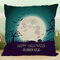 Almohada de lino de algodón de moda de calabaza de tema de Halloween loco Caso regalo de decoración de cojín de sofá - #5