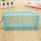 Clear Cosmetic Bags Pouch Zipper Toiletry Multi Functional Plastic PP Bag Lady Makeup Case L Size - Light Blue