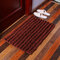 Colorful Rectángulo de rayas de chenilla, alfombra mullida para piso, alfombra, alfombra, área, sala, dormitorio, decoración del hogar - Marrón