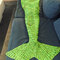 180*90CM Wave Yarn Knitting Mermaid Tail Blanket Birthday gift Blanket Bed Mat Sleep Bag - Green