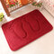 Embossed Memory Foam Carpet Feet Slip-resistant Waterproof Comfortable Absorbent Mats Doormat - Wine Red