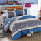 3 Or 4pcs Cotton Blend Mix Patterns Paint Printing Bedding Sets Single Twin Queen Size - A