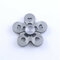 Aluminum Alloy Five Leaves Colorful Fidget Hand Spinner EDC Reduce Stress Focus Attention Toys - Silver