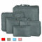 5PCS Travel Household Storage Nylon Zipper Bag Organizer Underwear Tie Cosmetic Clothes Luggage Suitcase Pouch - Grey
