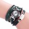 Luxury Fashion Women's  Watch Electronic Quartz Leather Bracelet Watch - Green