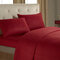 Honana Striped Bed Sheet Set 3/4 Piece Highest Quality Brushed Microfiber Bedding Sets - Wine Red
