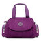 Casual Waterproof Nylon Handbag - Purple