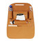 PU Leather Car Seat Back Storage Bag Waterproof Multi-functional Cup Holder Organizer - Khaki