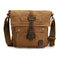 Men Vintage Canvas Crossbody Bag Outdoor Travel Retro Shoulder Bag - Brown