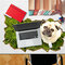 كلب الحيوانات العشب باغ ملصقا 3d مكتب ملصق جدار الشارات جدار ديكور المنزل الجدول ديكور المنزل هدية - أبيض