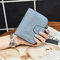 Stylish Buckle Purse Multi-card Zipper Wallet Short Wallet Clutch Bag For Women - Blue