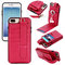 Multi-slots Phone Case for iPhone/Samsung Card Holder Purse Coins Bag - Rose