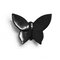 4 Colors 3D Resin Butterfly for Wall Poster HOME Decoration TV Back ground Wall Decoration Resin Artware Stickers - Black