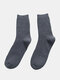 5 Pairs Men Cotton Solid Color Simple Sweat-absorbent Deodorant Warmth Socks - Dark Gray 1