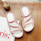 Women Solid Color Comfy Non Slip Flat Slippers - Pink