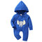 Elephant Print Unisex Baby Infant Long Sleeve Jumpsuit For 6-36M - DarkBlue
