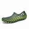 Men Hollow Out Breathable Slip On Beach Outdoor Water Sandals - Green