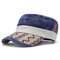 Men Adjustable Denim Flat Cap Windproof Wild Simple Style Outdoor Casual Home Travel Hat - Dark Blue