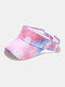 Women Polyester Cotton Graffiti Tie-dye Printing Fashion Sunscreen Empty Top Hat - #02