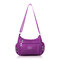 Woman Multi- Zipper Crossbody Bag Shoulder Bag Waterproof Tote Bag - Light Purple