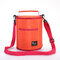 新しいカチオン性ショルダーバケットアイスバッグランチボックス防水断熱バッグ厚みのある鮮度ランチバッグランチバッグ - オレンジ