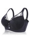 Plus Size J Cup Sexy Push Up Lightly Lined Harness Bra - Black