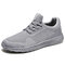 Mens Breathable Mesh Lightweight Breathable Sports Running Casual Sneakers - Grey