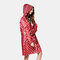 Polka Dot Pattern Fashion Windbreaker Raincoat Outdoor Dustproof Clothing - Red