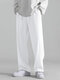 Mens Loose Fit Straight Leg Casual Pants - White