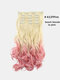 23 Colors 16 Clip Long Curly Wig Piece High Temperature Fiber Fluffy Non-Marking Hair Extension - 23
