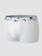 Men Ice Silk Heavenly Body Waistband Seamless Lined Breathable Comfy Boxers Briefs - White