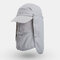 UV Protection Outdoor Fishing Cap Men's Sun Hat Quick-drying Cap Baseball Cap - Light Grey