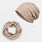 Hollow Breathable Beanie Hat Sunscreen Thin Scarf Hat Dual-use Cap - Coffee