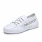  Women Casual Flat Breathable Mesh Soft Bottom Sports Shoes - White