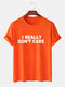 Mens Funny Slogans Short Sleeve 100% Cotton Basic T-shirts - Orange