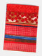 Women Artificial Cashmere Dual-use Striped Lattice Dot Print Fashion Warmth Shawl Scarf - Red