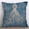 Ocean Creation Pattern Linen Pillow Case Home Fabric Sofa Cushion Cover - #1