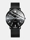 8 Colors Stainless Steel Alloy Men Business Casual Luminous Round-shaped Quartz Watches - #04