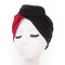 Women's Polyester Two-color Cross Stretch Turban Hat Casual Beanie Cap Bonnet Hat - #4