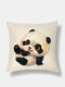 1 PC Linen Panda Winter Olympics Beijing 2022 Decoration In Bedroom Living Room Sofa Cushion Cover Throw Pillow Cover Pillowcase - #04