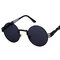 Women Classic Gothic Round Steampunk Sunglasses Travel Casual Metal Frame UV400 Glasses - 1