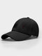 Unisex Made-old Cotton Solid Color Broken Hole Embroidery Fashion All-match Baseball Cap - Black