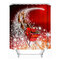 180x180cm Christmas Waterproof Shower Curtain House Decoration Curtain With 12 Hooks - #1